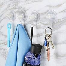 1st Choice Plastic Suction Cup Hooks, 4 Pack Ultra Heavy Duty Power Lock Vacuum Traceless Smooth Waterproof Oil-Proof Wall Shower Kitchen Window Bathroom Holder