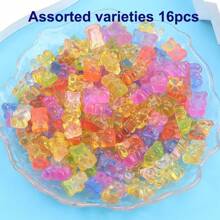 Ombre Bear Beads, No Eye Acrylic Bear Beads, Decoration Beads, Summer Beach Holiday Accessories, Fashion Jewelry For Women, For DIY Bracelets, Necklaces, Earrings, Anklets, Phone Case, Hair Clips, Birthday, Wedding, Music Festival Gifts