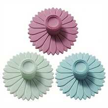 3pcs Sunflower Silicone Cup Lid Set - Multifunctional Dust-Proof Leak-Proof Tea/Coffee Cup Cover - Multicolor - View 6