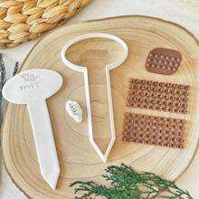 Polymer Clay Cutters For Herb And Vegetable Plant Markers - With Alphabet & Number Stamp Ideal For DIY Fruit, Flower, And Seed Labels, Herb Signs, Name Plates, Garden Tags. Essential Clay Tools For Garden Decoration