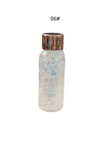 1PC Cosmetics Glitter Cream, Glitter Jelly, Festival Night Club Party Carnival Performance Body Makeup Products Head Face Body Painting Decoration Products Hair Nails Color Flash Film (The Bottle Caps Are Randomly Distributed In Gold And Silver)