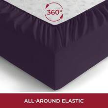 Mellanni King Fitted Sheet - Iconic Bedding Sheets With Up To 16 Inch Deep Pocket - Soft & Cooling - Fade & Stain Resistant - 1 PC (King, Light Blue) - 紫色 - 查看 4