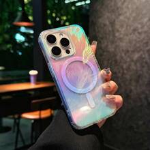 Ốp điện thoại từ tính chống sốc tương thích với iPhone 17, 16 Pro Max, họa tiết lông vũ nhiều màu sắc, bảo vệ từ tính cho các dòng 13/14/15/16Pro, chống nước, chống sốc, chống rơi, chống trầy xước, quà tặng mùa xuân. - Nhiều màu - Xem 23