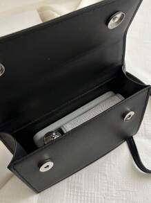 New Women's Shoulder Bag Ladies Solid Color PU Leather Simple Fashionable Casual Small Square Bag With Detachable Adjustable Strap