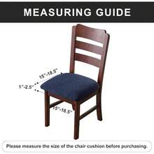 Seat Covers For Dining Room Chair Seat Slipcovers Kitchen Chair Covers (Beige, 4 Pcs) - 防水海軍藍 - 查看 10