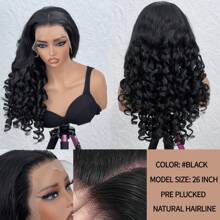 PAZAT 200% Loose Deep Wave Human Hair Wigs 13*4 13*6 Lace Closure Wig Brazilian Pre Plucked 4*4 5*5 Closure Wigs For Women Human Hair Short Bob Wigs(8-14inch)