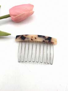 1pc Marble Pattern Elegant Acetate Side Comb, Suitable For Everyday Wear, Headpiece, Accessories - Multicolor - View 17