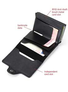 1pc Men's Anti Lost AirTag Wallet Carbon Fiber Card Holder Compatible With Apple AirTag, Gift/Father's Day Air Tag Case Card Holder Wallet, Business Card Holder, Credit Card Holder, Men's Mini Wallet, Card Wallet, RFID Wallet.