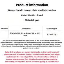 Sanrio 1 set de 3 pièces de la série Sanleo, décorations, tasses en résine DIY, assiettes, cuillères, accessoires pour cheveux, décorations d'étuis de téléphone portable, forme unique, premier choix pour les cadeaux, jeu riche, convient pour Noël, la Saint-Valentin, collection, décoration, etc., le meilleur cadeau pour les femmes.