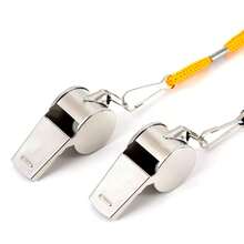 1 قطعة/3 قطع/5 قطع صافرات من الفولاذ المقاوم للصدأ عالية النغمة، سطح لامع، مناسبة للرياضة والمدربين والمغامرات الخارجية. تصميم بدون لؤلؤ، مع سلسلة سوداء أو صفراء للحكام والمدربين والاستخدام، توفر صوتًا واضحًا للمعلنين الرياضيين والمتنزهين ومدربي الحيوانات الأليفة