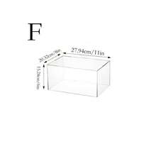 1pc Clear Acrylic Five-Sided Display Box, Dessert Cake Hollow Bottom Self-Service Display Stand, Cubic Display Stand For Cosmetics, Model Toys - Transparent - View 11