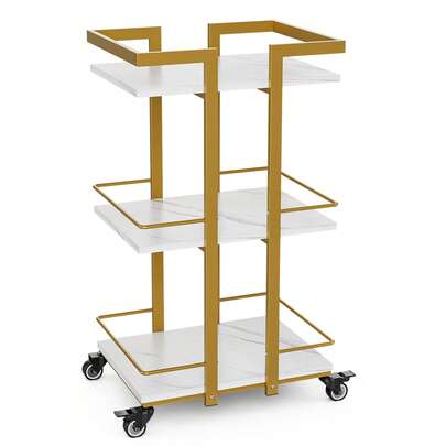 3-Tier Rolling Cart For Salon Use, Versatile Utility Trolley On Wheels Perfect For Beauty Professionals, Esthetician Tools Storage Organizer Station Featuring 3 Spacious Shelves Ideal For Lash Extensions, Spa Treatments, Tattoo Supplies, Manicure Essentials, And Facial Equipment, Enhancing Your Workspace Efficiency And Style, Perfect For Holiday Promotions And Seasonal Events
