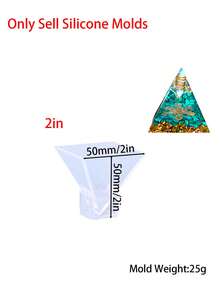 Khuôn kim tự tháp 1 inch đến 6 inch cho nhựa, khuôn nhựa silicon cho kim tự tháp tự làm, cho trang trí nhà, trang trí phòng, trang trí đám cưới - Trong sáng - Xem 7