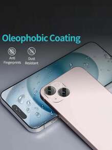 2 piezas de protector de pantalla antiespiado para teléfono móvil + 2 piezas de protector de lente para iPhone 16 Pro Max/16 pro/16 Plus/16e/15 pro Max/15 pro/14/13. Protector de pantalla de privacidad, película protectora antiespiado, sin huellas dactilares/sin interferencia en la pantalla táctil/protección de privacidad a prueba de polvo, recubrimiento antihuellas, mayor durabilidad, accesorios fáciles de instalar para teléfonos móviles.