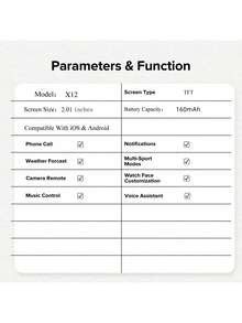 CHAONB Smartwatch con display HD più grande, per rispondere e effettuare chiamate, anteprima messaggi, modalità sport personalizzabili, orologio intelligente per uomo e donna da 2,01 pollici con modalità sportive, monitoraggio del sonno, monitoraggio della salute, musica Bluetooth, fotocamera Bluetooth, promemoria in tempo reale per messaggi social, monitoraggio del battito cardiaco 24 ore