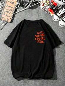Anti Social Club Cobra De Fogo Rua Street T-Shirt Unisex Male Female 100% Cotton Premium Top Launch Immediate Shipping Various Colors!! - 黑色 - 查看 2