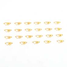 1pc Simple Classic Double Heart Hollow Initial Cherry Pendants Golden Stainless Steel Chain Anklets For Women