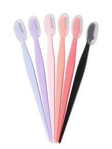 Set 10/5 buc. aparate de ras pentru sprâncene în culori asortate, instrumente de înfrumusețare pentru tuns sprâncene cu mâner drept, dispozitiv de epilare unisex din oțel inoxidabil cu capac protector, potrivit pentru începători pentru a evita zgârieturile faciale sau corporale