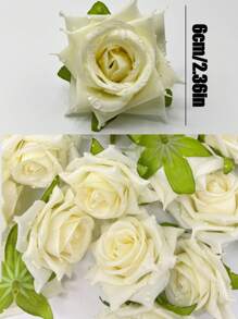 20/10/1pc Artificial Flowers Light Pink Roses Flower Heads For Wedding Party Decoration, Cake Decoration And Home Living Room Table Decoration,Fake Plants,Fall Decor,Room,Desk,Garden Decor