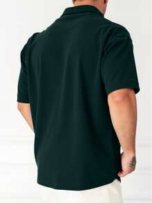 Polo Open para Caballero – Corte Recto | Alta Durabilidad y Confort - Verde Oscuro - Ver 2
