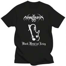 2025 Summer Men Clothing Nargaroth Band Black Metal Ist Krieg 2001 Album Cover T Shirt Tops Graphic T Shirts Harajuku - 黑色 - 查看 1