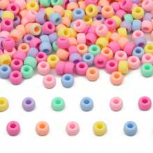 399 peças de contas de acrílico de macaron iridescentes, contas espaçadoras, acessórios para artesanato de pulseiras de contas faça você mesmo para fazer joias