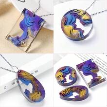 3PCS/1SET Multipurpose Resin Epoxy Silicone Mold With Holes - Perfect For Jewelry Casting, Pendant Necklace, Keychain Crafts, And Decoration - DIY Island Design, Versatile, And Easy To Use - White - View 7