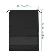 10pcs Black Shoe Organizer Home Travel Dustproof Shoe Organizer Shoe Bags Travel Dustproof Shoe Bags For Storage Transparent Shoe Bags Travel With Drawstring, Suitable For Travel Carrying, Storage Bag For School School Accessories School Stuffdorm Room Essentials Clothes Organizer Closet Organization And Storage Bedroom - Multicolor - View 3