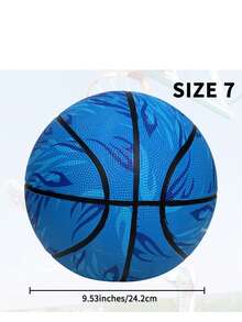 Basketball, Indoor And Outdoor, Match And Training, Entertainment - Size 3, 4, 5, 7 - Blue - View 8