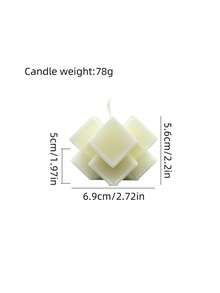 1pc Handmade Geometric Cube Shaped Candle, Decorative Candle, Scented Candle, Suitable For Home Decor, Fireplace, Living Room, Center Pieces, Office, Holiday Gifts
