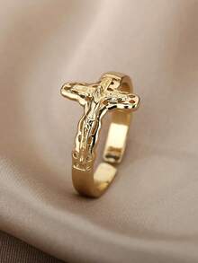 1PC Zirconia Cross Rings For Women Adjustable Stainless Steel Cross Ring Design Luxury Wedding Jewelry Gift 2025
