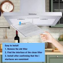 2 X Cooker Hood Filter Mesh Non Universal Vent Filters 320 X 260mm Extractor Fan - Silver - View 5