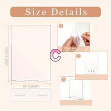 Mirror Arch-Shaped Table Number With Stand, Printed With Table Numbers 1-20, Suitable For Wedding Banquet, Events, Parties, And Restaurants