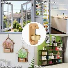 1-3 piezas Campanas de viento de estilo vintage de aleación de cobre para interiores, con cinta adhesiva resistente, reloj colgante de metal, campana de alarma de entrada y campanas colgantes decorativas