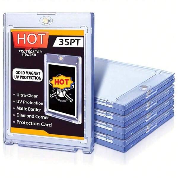 10 Stücke/1 Stück Magnetischer Kartenhalter für Trading Cards, 35 Pt Hartkartenfolie, geeignet für MTG Karten, Standard Karten, Sportskarten und Baseball Card Top Loader.