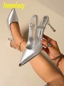 女士优雅尖头细高跟凉鞋，性感派对礼服鞋，蝴蝶结装饰，适合通勤、夜店、婚礼、户外，皮革绑带，踝带，红色、黑色、白色，7 月 4 日，百搭连衣裙