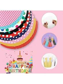 11pcs Pom Pom Birthday Party Hats, Birthday Party Decorative Crown, Main Character Costume Triangle Hat Birthday Hat Party Gathering Atmosphere Props Hats