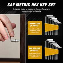131pcs Magnetic Screwdriver Set With Plastic Ranking Ratchet Handle Hex Key For Men - Yellow - View 7