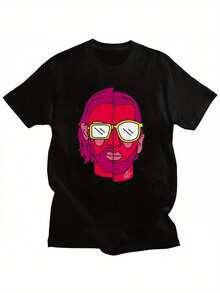 Men T-Shirts - 黑色 - 查看 1