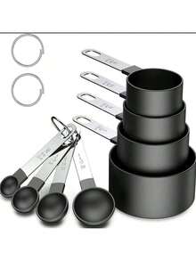 8件套厨房量杯和量勺 - 彩色 - 查看 10