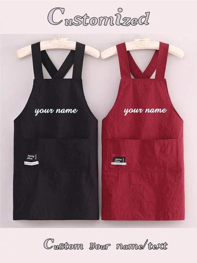 1 pieza Delantal impermeable personalizado, con texto y fotos personalizados, delantal de cocina divertido, logotipo y texto personalizables, regalo ideal para el Día de San Valentín, Día del Padre, Día de la Madre, cumpleaños, aniversario - Regalo único para mujeres, chefs, madres, padres, esposos, novias, novios, bodas (hombres/mujeres), guantes de lavado