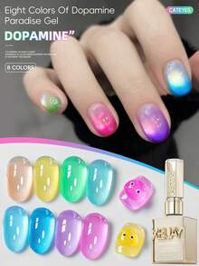 XEIJAYI 15ML 8-Color Colorful Gel Nail Polish Set, UV LED Immersion Nail Polish,Holiday DIY Nail Polish Design For Spring And Summer - Nhiều màu - Xem 1