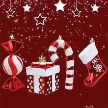 圣诞树装饰套装，塑料糖果圣诞树挂饰，节日装饰品，DIY 圣诞装饰，节日礼物