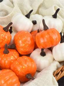 24pcs Multi-Color Simulation Small Pumpkin Decoration Ornaments, Thanksgiving Decoration Small Pumpkin, Holiday Decoration Supplies, Home Table Kitchen Decoration, Holiday Atmosphere Decoration, Interesting Party Gifts, Creative Desktop Ornaments, Surprise Thanksgiving Gifts