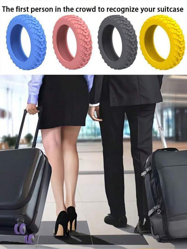 16Piece Luggage Wheel Covers, Luggage Caster Protectors, 1 Piece Portable Luggage Wheel Protectors, Colourful Silicone Luggage Wheel Covers For 8 Wheeled Spinner Luggage Sets, Noise Reducing Wheel Covers For Office Wheelchairs, Anti Abrasion, Anti Noise Luggage Covers, Luggage Protectors , Holiday Travel Essentials , Travel Accessories, Carry On Luggage Wheel Covers For Most Wheeled Luggage Sets. Vacation Summer Back To School