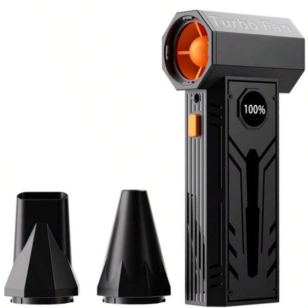 Ventilador de ar sem fio potente de 130.000 RPM - Mini ventilador com 100 velocidades ajustáveis e carregamento rápido, adequado para limpeza de computadores, teclados, casas, áreas externas e carros