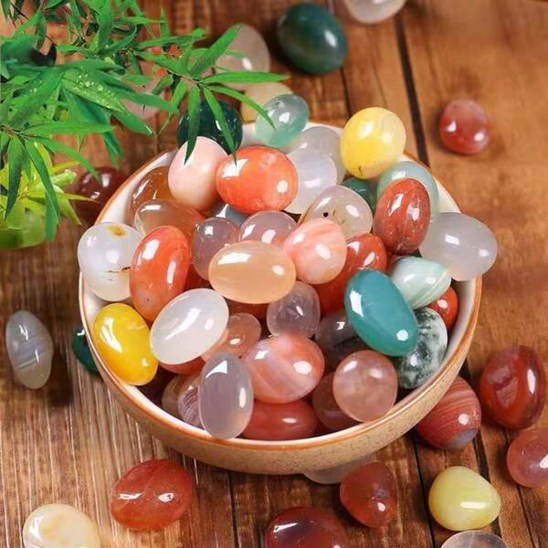 100g Agata multicolore, pietre naturali | Decorazione per acquario | Idroponica | Copertura per vaso da fiori | Ciottoli decorativi da interno/esterno | Vaso per piante grasse | Giardino | Artigianato fai-da-te