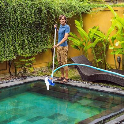 Upgraded Swimming Pool Spa Jet Vacuum Cleaner With Brush & 56" Pole,For Above Ground/Inflatable Pool,Hot Tub,Pond, Spa, Lake And Fountain