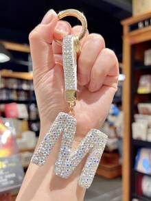 26 件英文字母形状水钻钥匙扣，闪亮钻石设计汽车钥匙扣，创意钥匙扣，通用，送给司机的礼物 - 均碼 - 查看 12