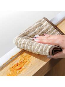 Zazumi 5/8pcs Random Color Stripe Cleaning Cloths, Microfiber Kitchen Rags With Hanging Loop, Reusable Washable Kitchen Cleaning Towels, Grease Removal, Dish Washing, Super Absorbent, Suitable For Kitchen, Cars, Glass Cleaning And Household Cleaning - Multicolor - View 8